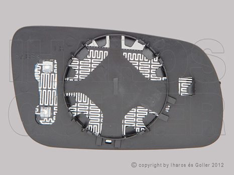 Skoda Octavia (1U) 1997.03.01-2011.08.31 Tükörlap cserélhető bal, aszférikus, fűthető (17P0)