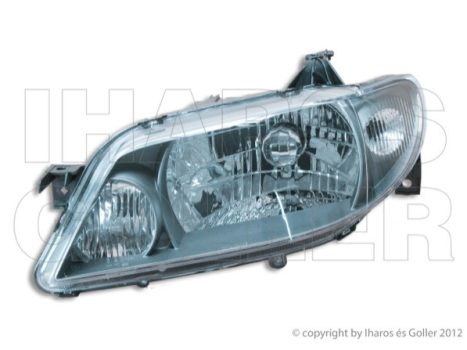 Mazda 323 2001.02.01-2003.12.31 Fényszóró H4 bal, fekete házas (motoros állítás, motor nélkül) TYC (064N)