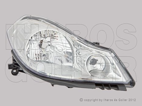 Renault Thalia 2008.11.01- Fényszóró H4 jobb (motoros állítás, motor nélkül) TYC (12KL)