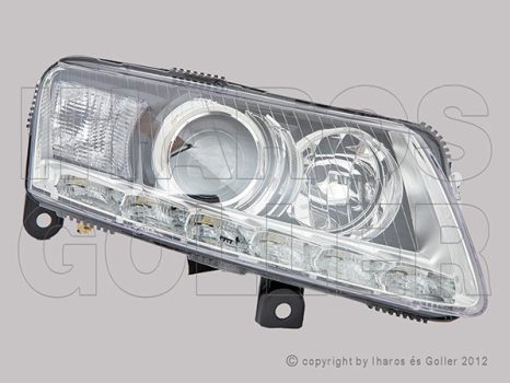 Audi A6 2008.10.01-2011.03.31 Fényszóró D3S/H7 jobb LED XENON (motoros állítás, motor nélkül) TYC (02V6)