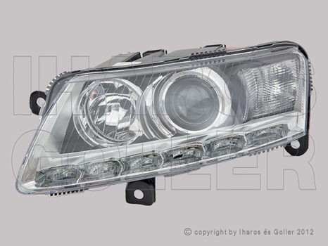 Audi A6 2008.10.01-2011.03.31 Fényszóró D3S/H7 bal LED XENON (motorral) TYC (0494)