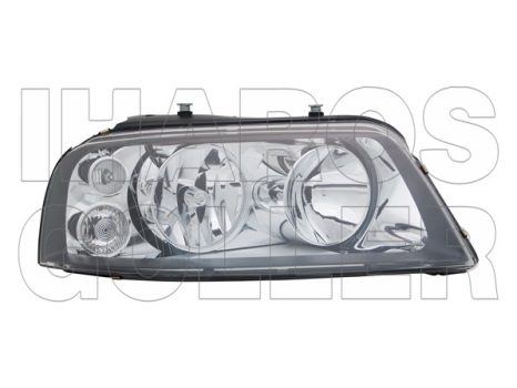 Seat Alhambra 2000.09.01- Fényszóró H1/H7 jobb, fekete házas (motorral) TYC (0S4T)