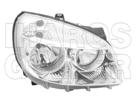 Fiat Doblo 2005.10.01-2009.08.31. Fényszóró H1/H7 jobb (motoros állítás, motor nélkül) TYC (0S4N)
