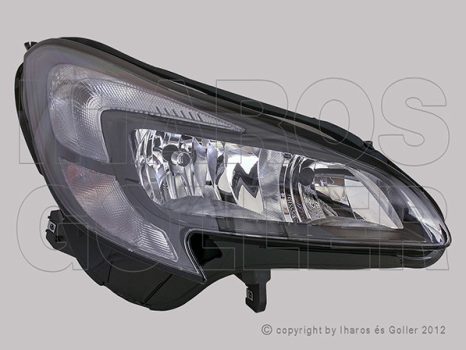 Opel Corsa D 2011.03.01-2014.08.31 fényszóró 2H7 jobb +LED napp.f., motorral TYC (1ACI)