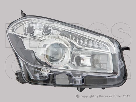 Nissan Qashqai J10 2010.05.01-2013.11.30 fényszóró XENON D1S/H7 jobb elekt.+ izzó nélk.(motorral) (1CS9)