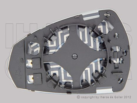 Audi A3 8V(3 ajtós) 2012.09.15-2016.03.01 Tükörlap cserélhető jobb, aszférikus, fűthető (13U7)