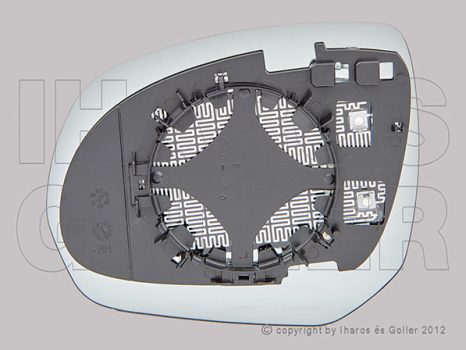 Citroen C3 Picasso 2009.10.01-2017.06.11 Tükörlap cserélhető jobb kék, domború,fűthető, (0WZ5)