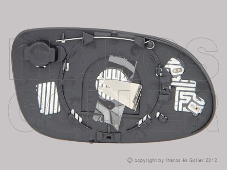 Mercedes A (W168) 1997.10.01-2001.04.30 Tükörlap cserélhető bal, aszférikus, fűthető, hőmérős csatl. (151X)