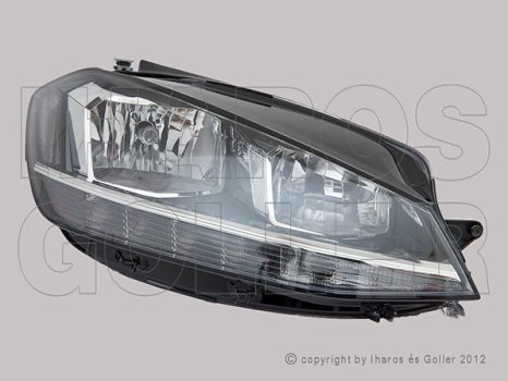 VW Golf VII/2 2016.11.01-2019.11.01 Fényszóró H7/H9+LED jobb (motorral) DEPO (1HIZ)