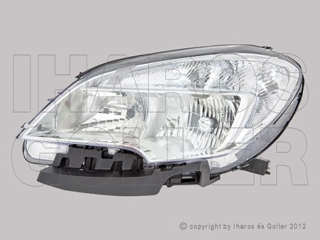 Opel Mokka 2012.09.01-2016.09.01 fényszóró HB3/H7+napp.f. bal króm házas (motorral) DEPO (1CZI)