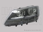   Seat Alhambra 2009.05.01- fényszóró H7/H15 bal fekete házas (motorral) DEPO (0DDW)