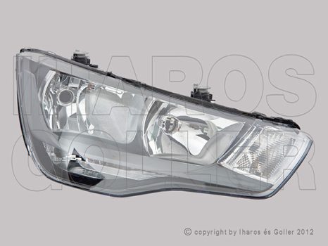 Audi A1 (8X) 2010.01.01-2014.12.01 fényszóró H1/H7 jobb (motorral) DEPO (1BL3)