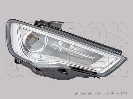 Audi A3 8V(3 ajtós) 2012.09.15-2016.03.01 fényszóró XENON D3S/LED króm házas jobb (motorral) DEPO* (1A2E)