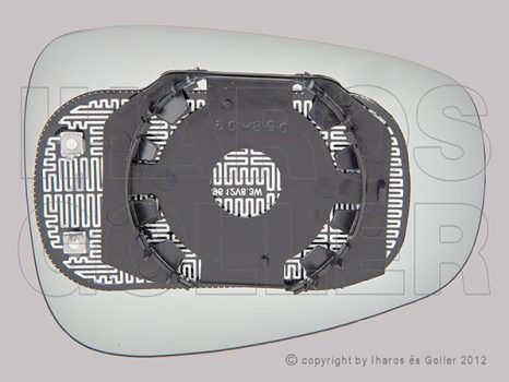Alfa-Romeo Giulietta 2010.04.01-2016.05.30 Visszapillantó tükörlap cserélhető jobb, domború, fűthető, kék (00W8)