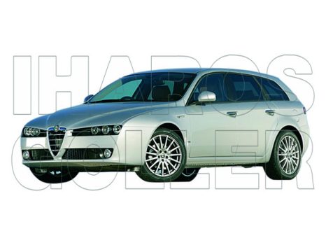 Alfa-Romeo 159 2005.09.01-2012.12.31 Tükörlap cserélhető bal, kék, aszférikus, fűthető, (0P93)