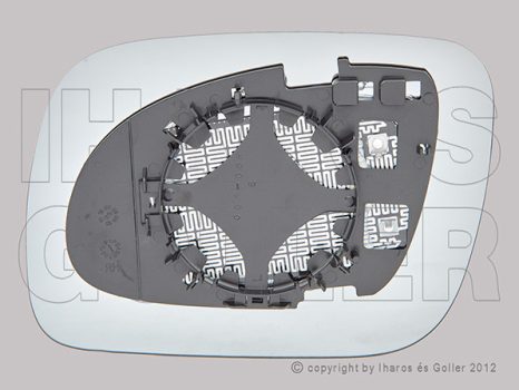 VW Touareg 2002.11.01-2010.02.28 Tükörlap cserélhető jobb, domború, fűthető (-06.12) (089L)