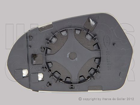 Audi A6 2011.04.01-2014.09.30 Tükörlap cserélhető jobb, aszférikus, fűthető (18DX)