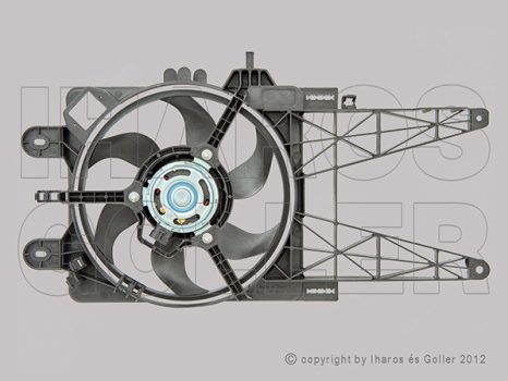 Fiat Punto 1999.09.01-2003.06.30 Hűtőventill. kpl. (1.2, 16V +AC, 2pól. ovál csat.) (19YR)