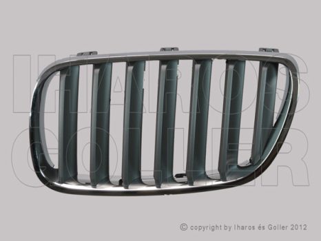 BMW X3 (E83) 2007.01.01-2010.11.30 Hűtődíszrács bal, króm-sötét titán (04FP)