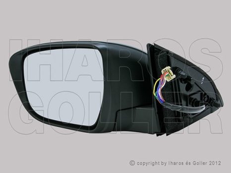 Nissan Qashqai J11 2013.12.01-2017.02.01 Visszapillantó tükör bal elektromos  állítás, domború fűthető alapozott villogós elektromos behajtható. (19AI)