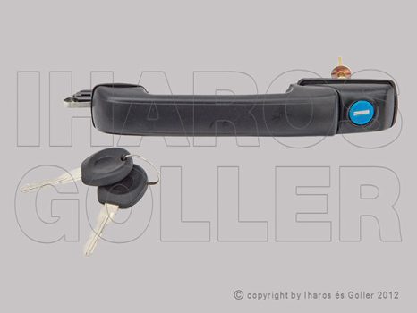 VW Golf III 1991.09.01-1997.09.30 Első külső kilincs zárral bal-jobb (fekete) (0HGT)