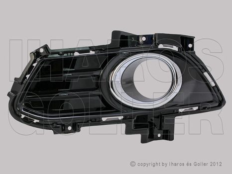 Ford Mondeo 2015.01.01-2019.02.04 Rács a lökh. bal ködlámpás, króm-fekete (16D7)