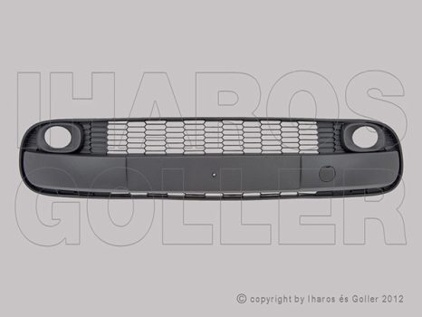 Fiat 500L 2012.03.06-2017.05.01 Rács a lökh.ba közép fekete,ködl.vonósz.boritással (1MWX)