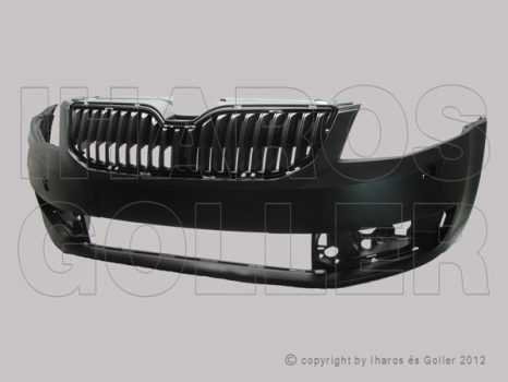 Skoda Octavia (5E) 2013.02.01-2016.09.30 Első lökh. alap. hűtőráccsal, fsz. mosós,szenz.jel (0Y8H)