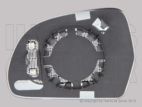 Audi A3 8P(3 ajtós) 2008.05.01-2012.08.31 Tükörlap cserélhető jobb, domború, fűthető (091W)