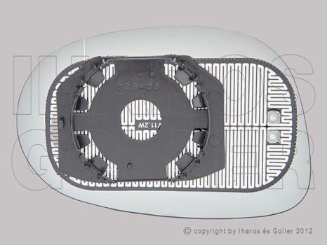 Fiat Bravo 2007.01.01- Tükörlap cserélhető bal, kék, aszférikus,fűthető (04CW)