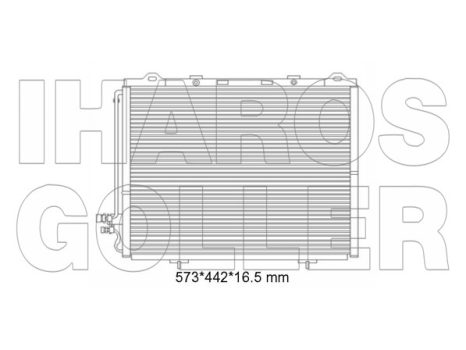 Mercedes E (W210) 1995.06.01-1999.06.30 Légkondihűtő 570x478x20 (OE 210.830.0270/0570) (0ISZ)