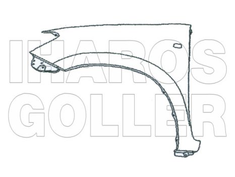Toyota Hilux 2005.07.01-2015.12.01 Első sárvédő bal, 2WD (0RSE)