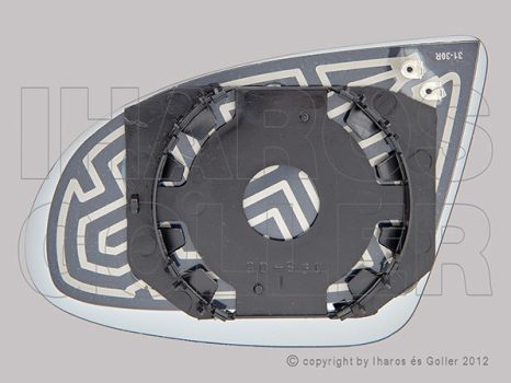 Audi A2 (W10) 2000.05.01-2005.12.31 Tükörlap cserélhető jobb, domború,fűthető (0WX3)