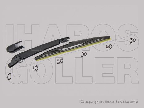 Opel Astra J/1 2009.09.01-2012.08.31 Hátsó ablaktörlő kar lapáttal 305mm (5a/kombi) (1MYM)