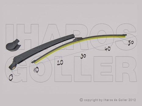 Skoda Octavia (1Z) 2004.03.01-2008.12.31 Hátsó ablaktörlő kar lapáttal 410mm (kombi) (1H10)