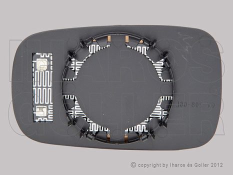 Renault Laguna 2000.10.01-2005.04.30 Tükörlap cserélhető jobb, domború, fűthető (07MY)
