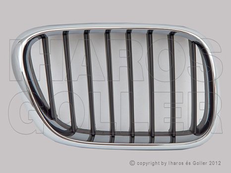 BMW X5 (E53) 2000.05.01-2006.12.31 Hűtődíszrács jobb króm-fekete (-04) (0SL0)