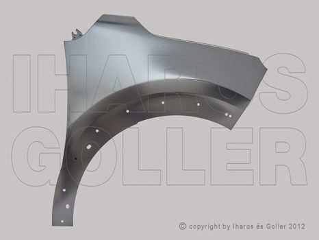 Citroen C3 2017.01.01- Első sárvédő jobb, keréklyukkal (1A9S)