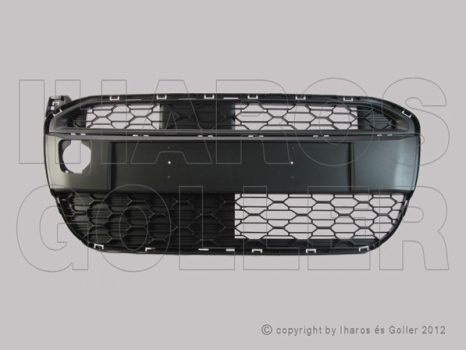 Citroen C1 2012.03.01-2014.02.28 Rács az első lökhárítóba közép, fekete (02WT)