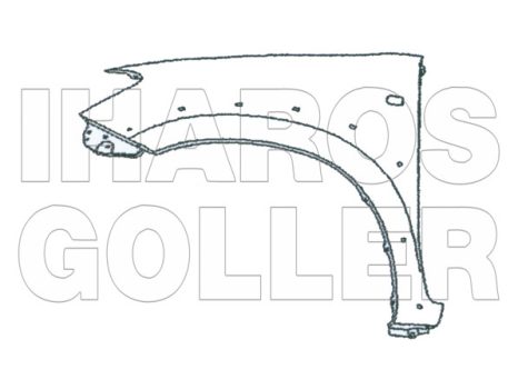 Toyota Hilux 2005.07.01-2015.12.01 Első sárvédő bal, díszléc lyukkal 4WD (-11.08) (0RSG)