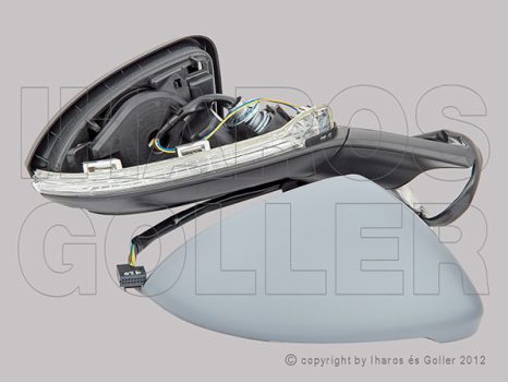 VW Golf VII/1 2012.10.01-2016.10.31 Visszapillantó tükör jobb elektromos  állítás, domború, fűthető, memóriás., villogós, fényezendő (14MX)