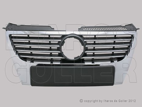 VW Passat (B6) 2005.03.01-2010.10.31 HUT króm-fekete króm díszl., szenz. (15cm embl.)* (1GVP)